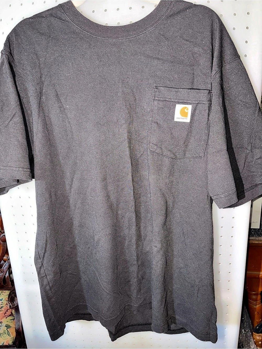 Carhartt K87 Loose Fit Heavyweight Short-Sleeve Pocket T-Shirt Black Large